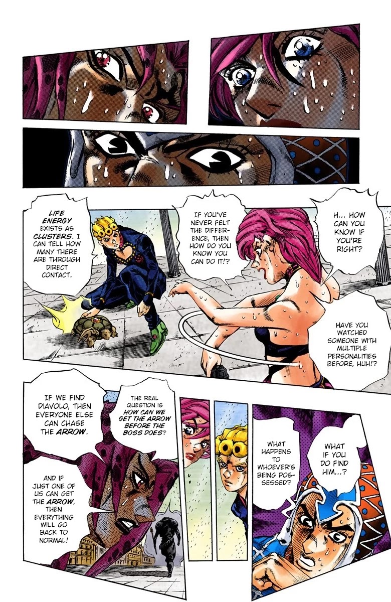 JoJo's Bizarre Adventure Part 5 - Vento Aureo (Official Colored) Chapter 142 page 6 - Chapter 142: Diavolo Emerges Part 2