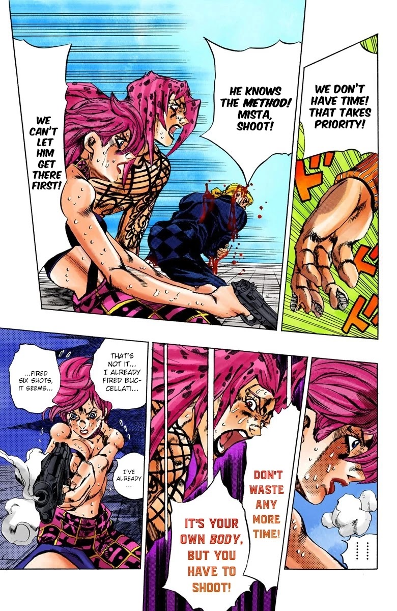 JoJo's Bizarre Adventure Part 5 - Vento Aureo (Official Colored) Chapter 143 page 7 - Chapter 143: Diavolo Emerges Part 3