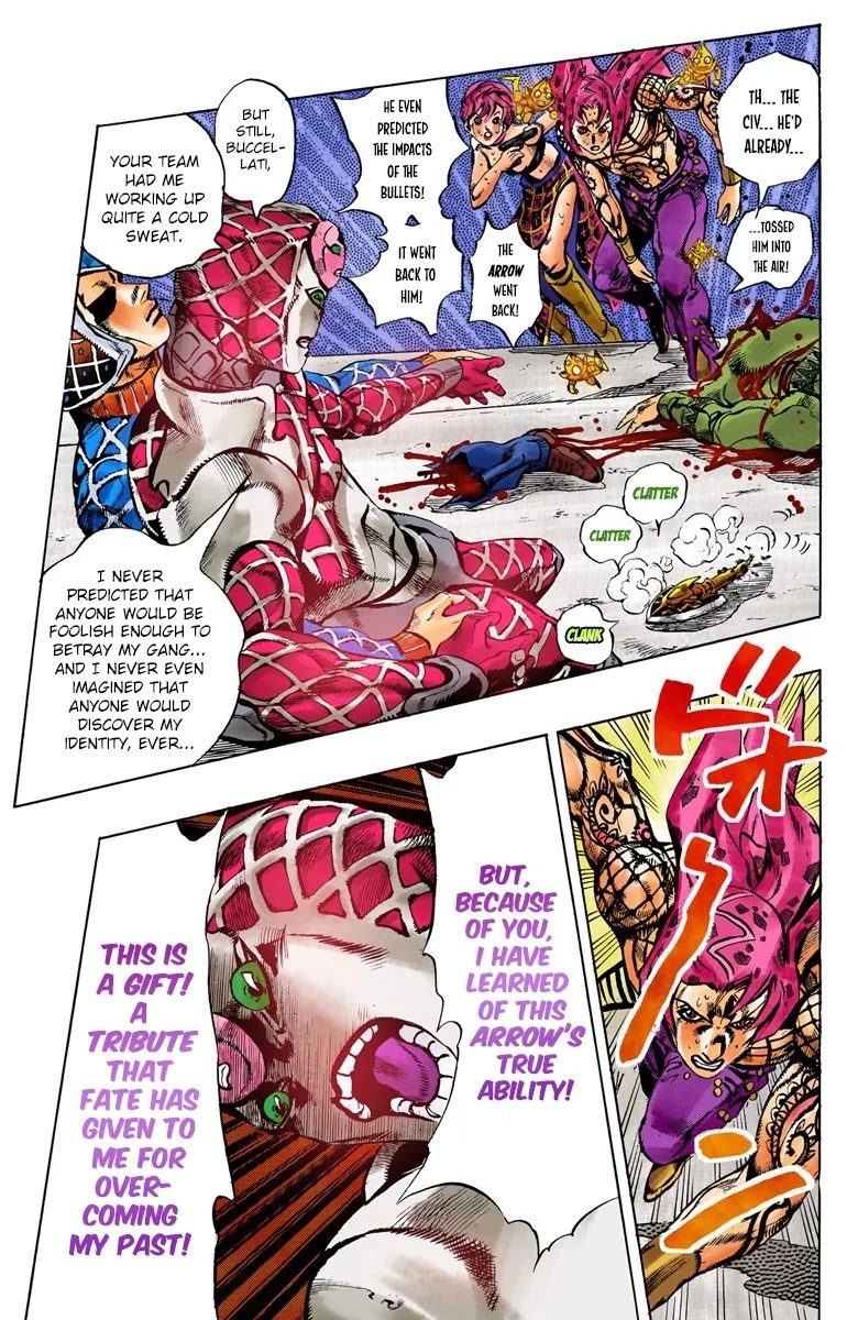 JoJo's Bizarre Adventure Part 5 - Vento Aureo (Official Colored) Chapter 144 page 10 - Chapter 144: Diavolo Emerges Part 4