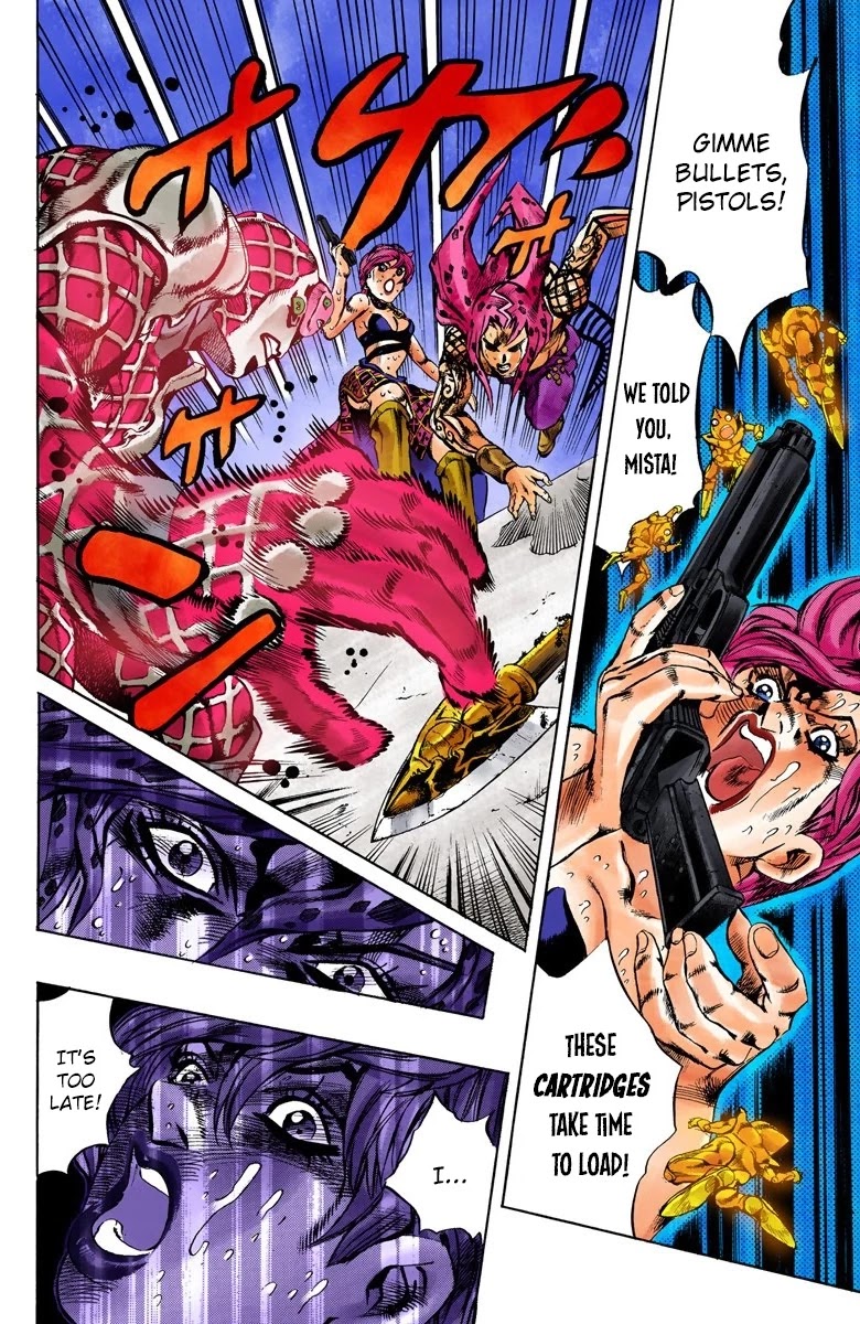 JoJo's Bizarre Adventure Part 5 - Vento Aureo (Official Colored) Chapter 144 page 11 - Chapter 144: Diavolo Emerges Part 4