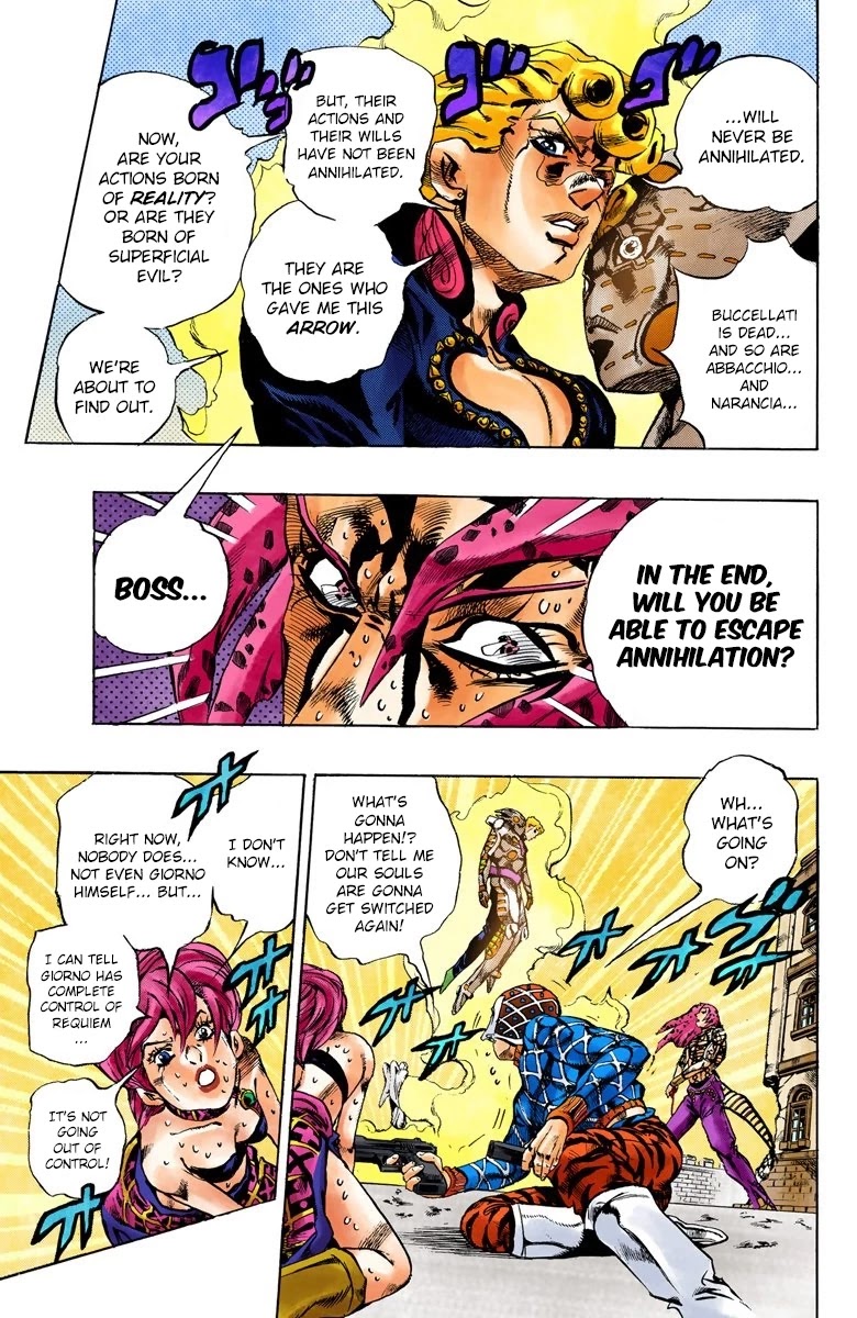 JoJo's Bizarre Adventure Part 5 - Vento Aureo (Official Colored) Chapter 147 page 12 - Chapter 147: Gold Experience Requiem Part 1