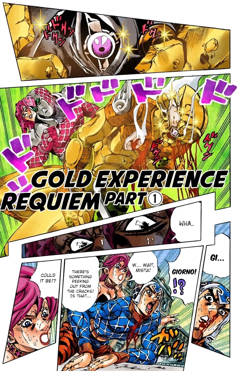 JoJo's Bizarre Adventure Part 5 - Vento Aureo (Official Colored) Chapter 147 page 2 - Chapter 147: Gold Experience Requiem Part 1