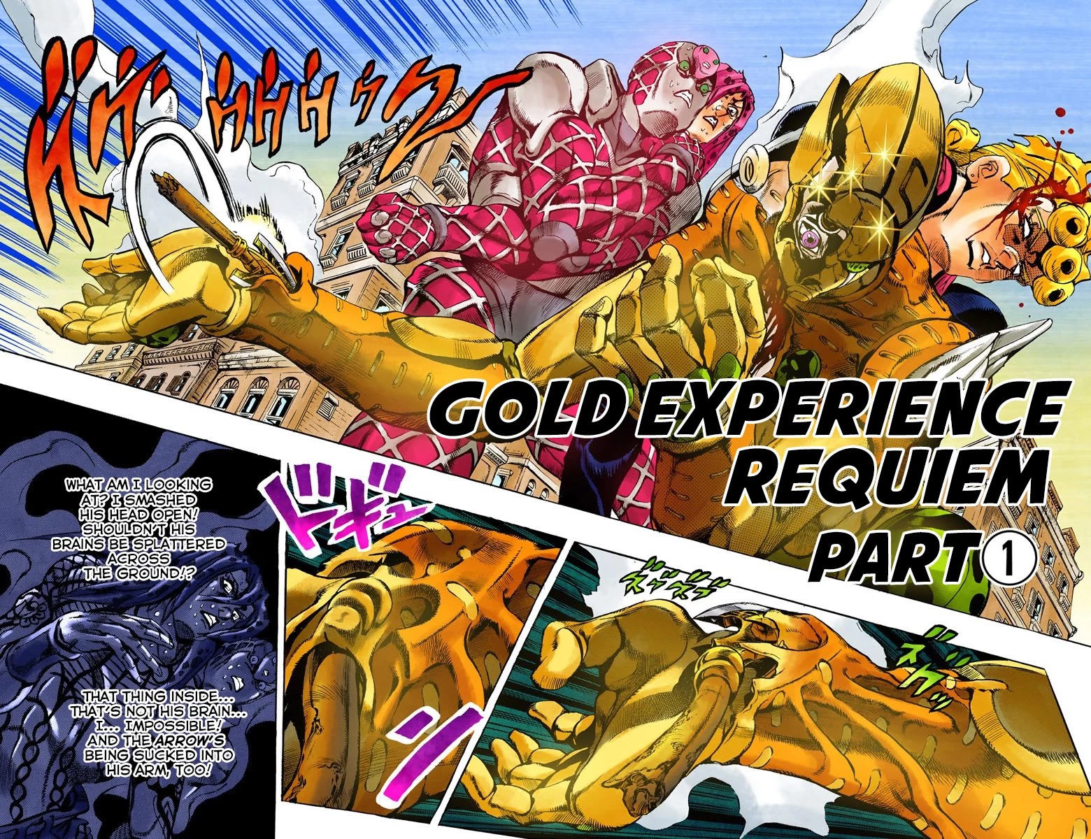 JoJo's Bizarre Adventure Part 5 - Vento Aureo (Official Colored) Chapter 147 page 3 - Chapter 147: Gold Experience Requiem Part 1