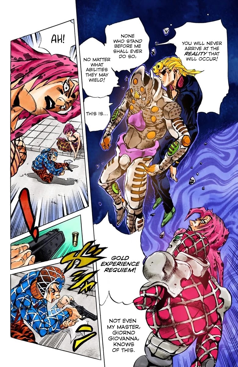 JoJo's Bizarre Adventure Part 5 - Vento Aureo (Official Colored) Chapter 148 page 14 - Chapter 148: Gold Experience Requiem Part 2