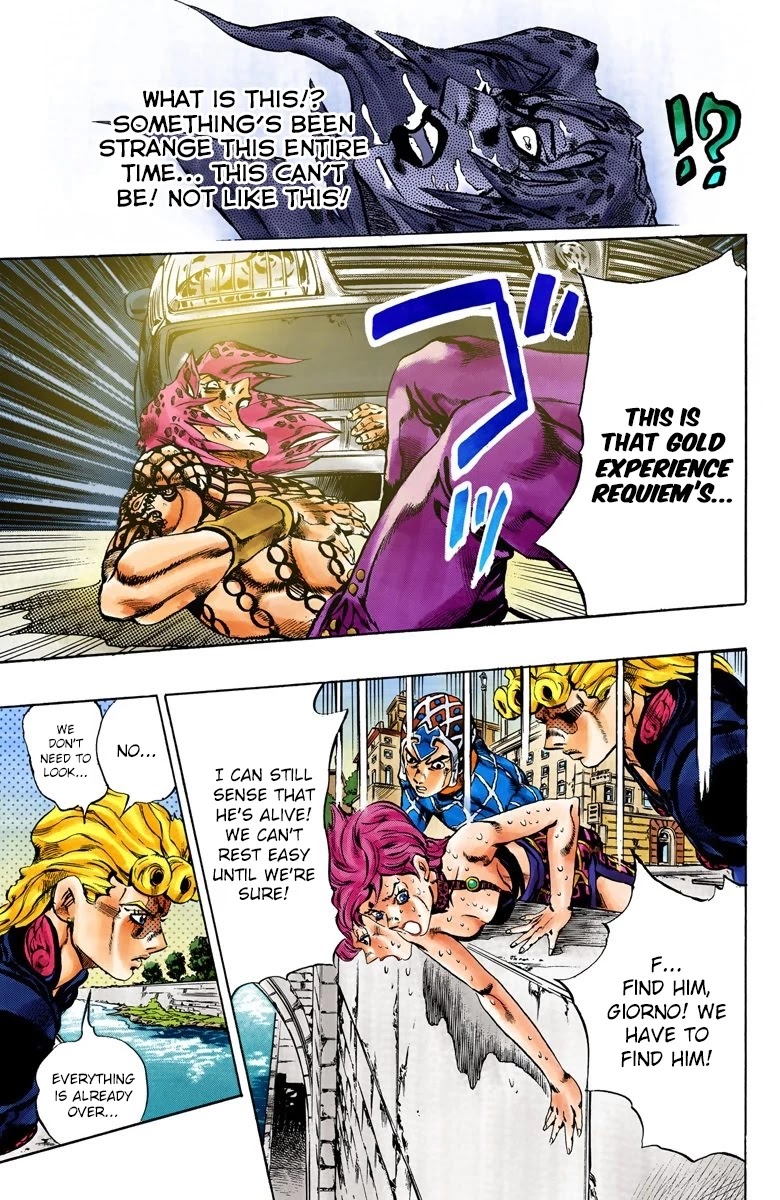 JoJo's Bizarre Adventure Part 5 - Vento Aureo (Official Colored) Chapter 149 page 17 - Chapter 149: Gold Experience Requiem Part 3