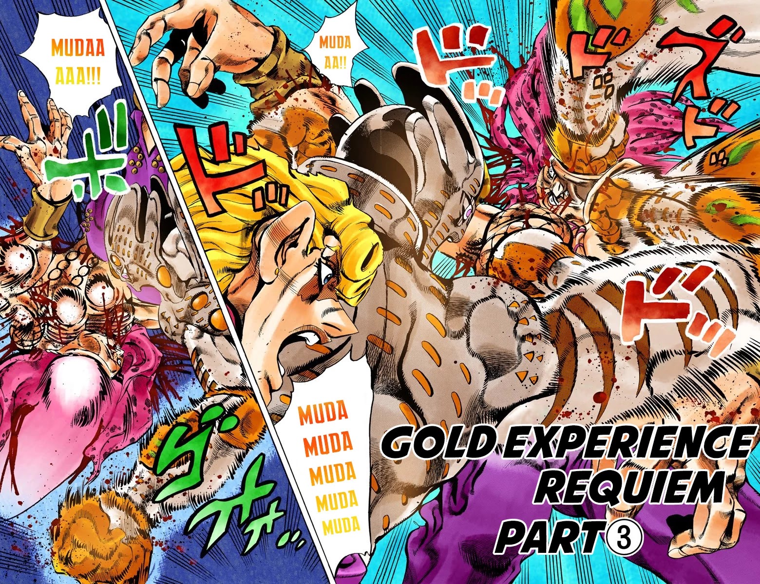 JoJo's Bizarre Adventure Part 5 - Vento Aureo (Official Colored) Chapter 149 page 3 - Chapter 149: Gold Experience Requiem Part 3