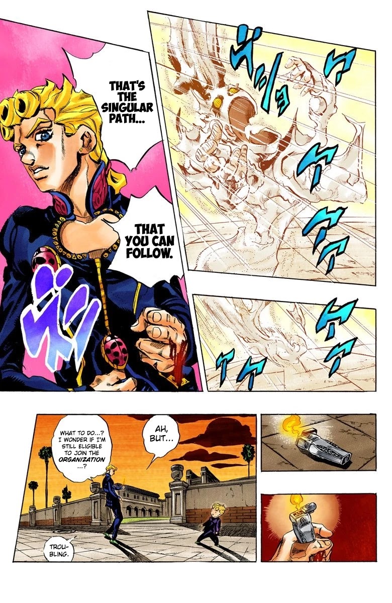 JoJo's Bizarre Adventure Part 5 - Vento Aureo (Official Colored) Chapter 15 page 20 - Chapter 15: Entering the Gang Part 5
