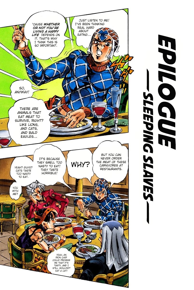 JoJo's Bizarre Adventure Part 5 - Vento Aureo (Official Colored) Chapter 151 page 1 - Chapter 151: -Epilogue- Sleeping Slaves Part 1