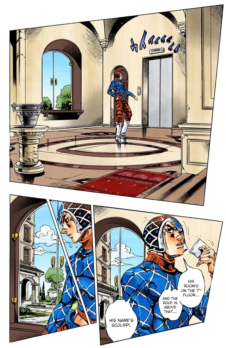 JoJo's Bizarre Adventure Part 5 - Vento Aureo (Official Colored) Chapter 152 page 15 - Chapter 152: Sleeping Slaves Part 2