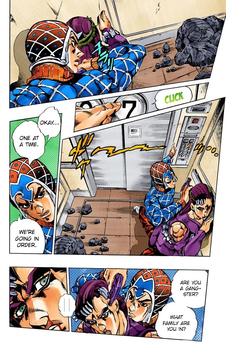 JoJo's Bizarre Adventure Part 5 - Vento Aureo (Official Colored) Chapter 153 page 6 - Chapter 153: Sleeping Slaves Part 3