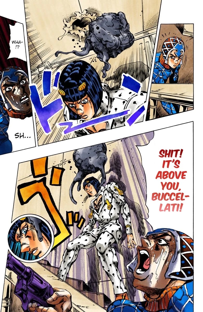 JoJo's Bizarre Adventure Part 5 - Vento Aureo (Official Colored) Chapter 154 page 16 - Chapter 154: Sleeping Slaves Part 4