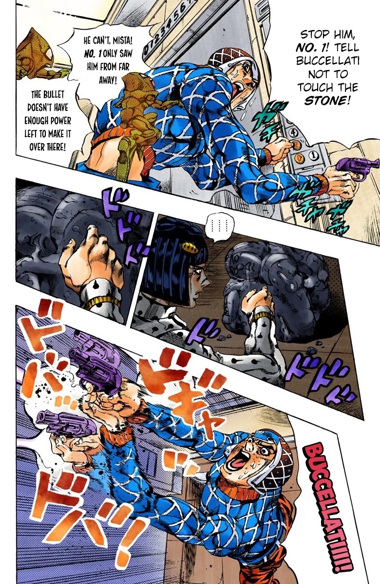 JoJo's Bizarre Adventure Part 5 - Vento Aureo (Official Colored) Chapter 154 page 7 - Chapter 154: Sleeping Slaves Part 4