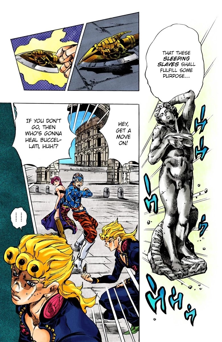 JoJo's Bizarre Adventure Part 5 - Vento Aureo (Official Colored) Chapter 155 page 13 - Chapter 155: Sleeping Slaves Part 5 [END]