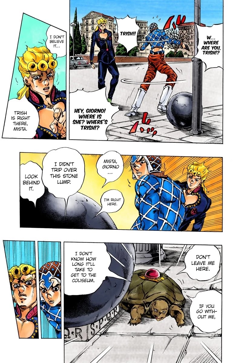 JoJo's Bizarre Adventure Part 5 - Vento Aureo (Official Colored) Chapter 155 page 15 - Chapter 155: Sleeping Slaves Part 5 [END]