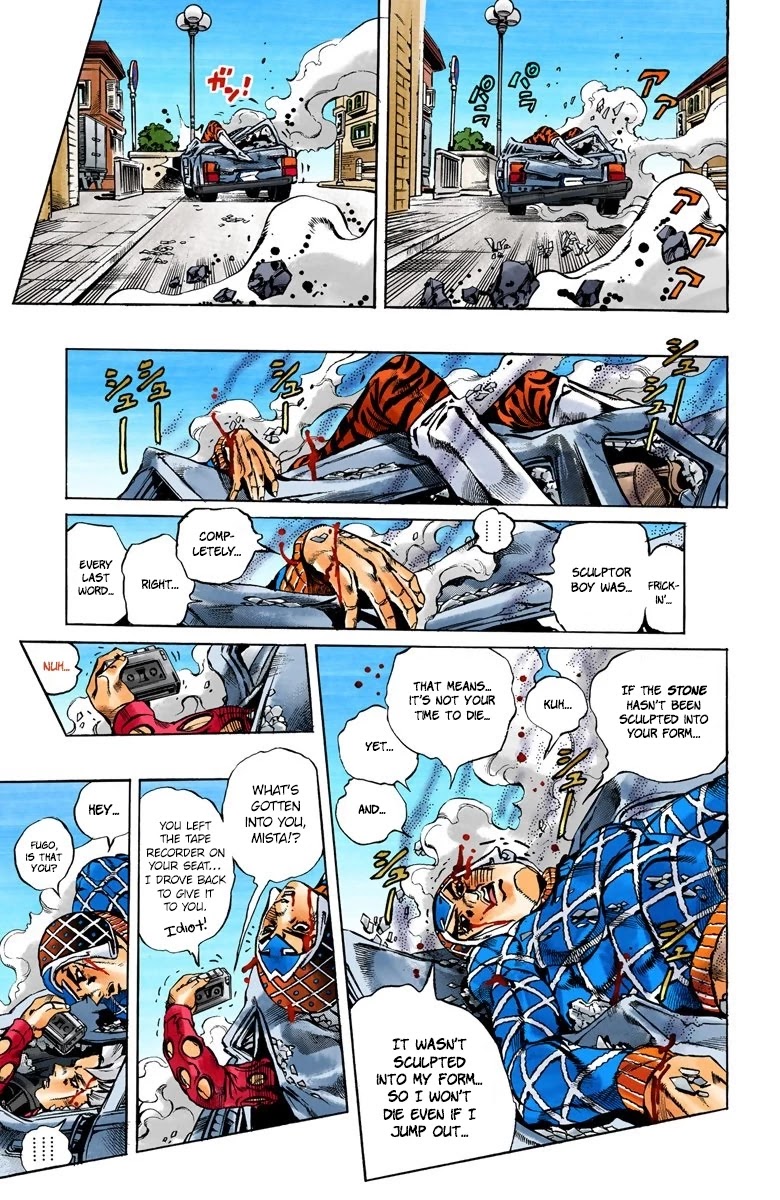 JoJo's Bizarre Adventure Part 5 - Vento Aureo (Official Colored) Chapter 155 page 7 - Chapter 155: Sleeping Slaves Part 5 [END]
