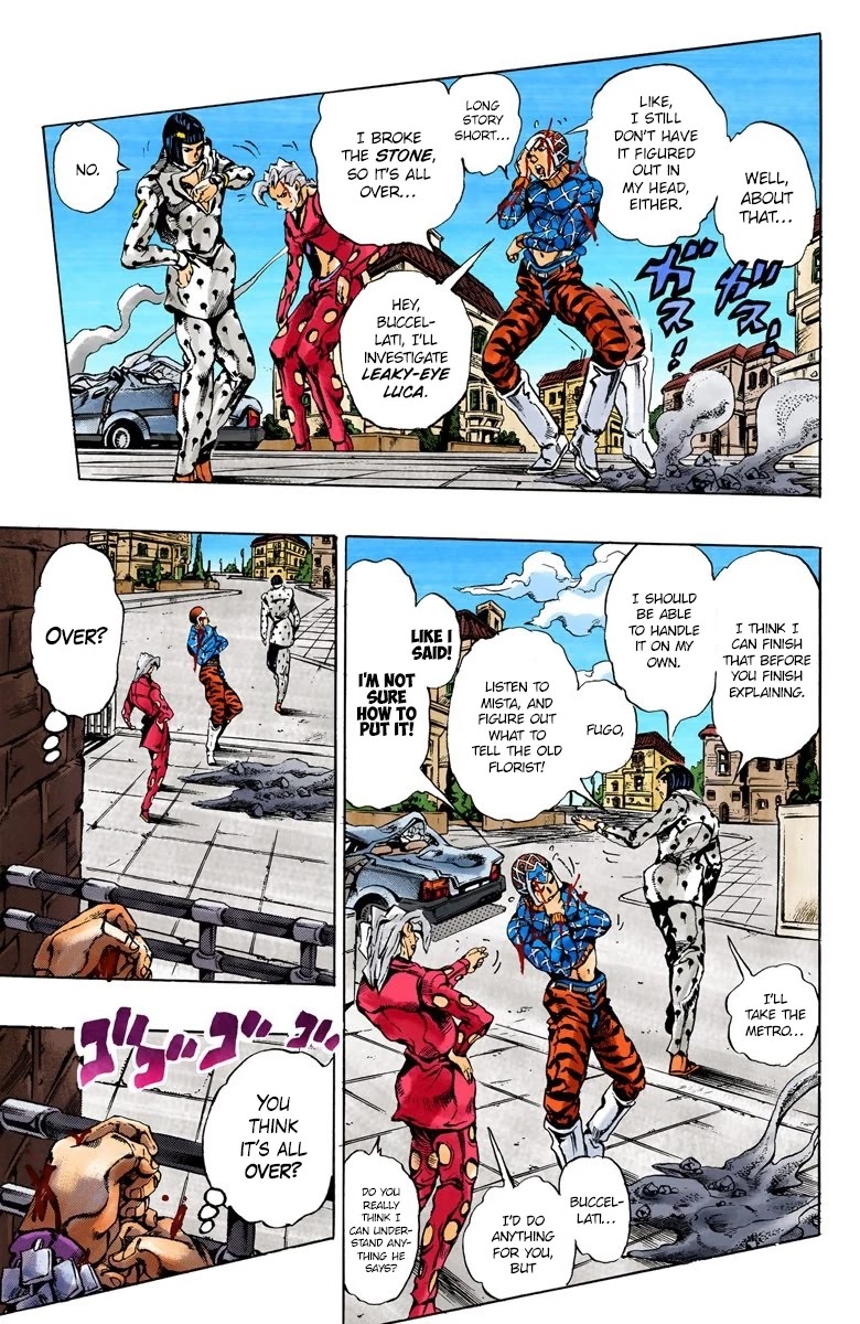 JoJo's Bizarre Adventure Part 5 - Vento Aureo (Official Colored) Chapter 155 page 9 - Chapter 155: Sleeping Slaves Part 5 [END]