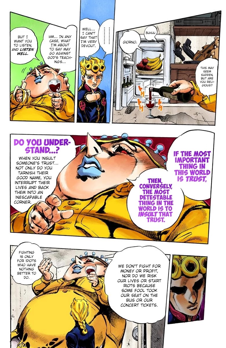 JoJo's Bizarre Adventure Part 5 - Vento Aureo (Official Colored) Chapter 16 page 14 - Chapter 16: Entering the Gang Part 6