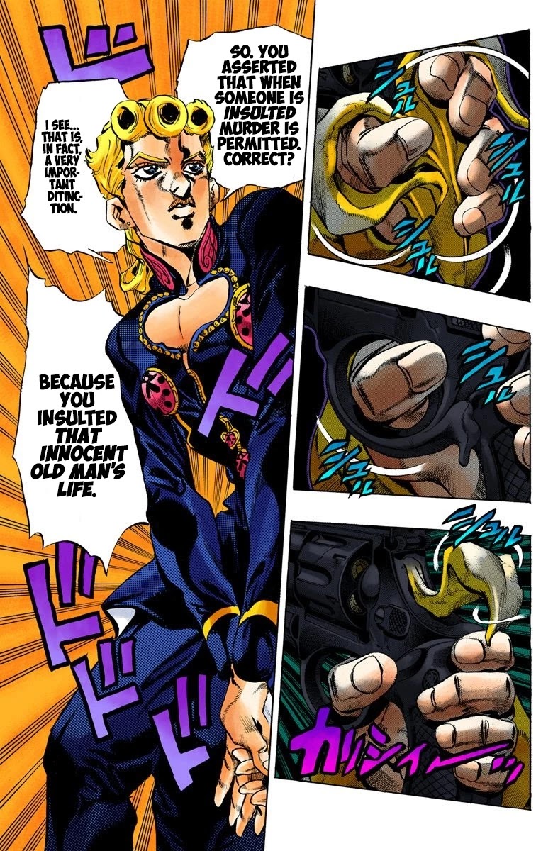 JoJo's Bizarre Adventure Part 5 - Vento Aureo (Official Colored) Chapter 16 page 21 - Chapter 16: Entering the Gang Part 6
