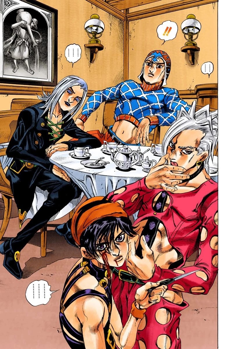 JoJo's Bizarre Adventure Part 5 - Vento Aureo (Official Colored) Chapter 17 page 12 - Chapter 17: 5 Plus 1