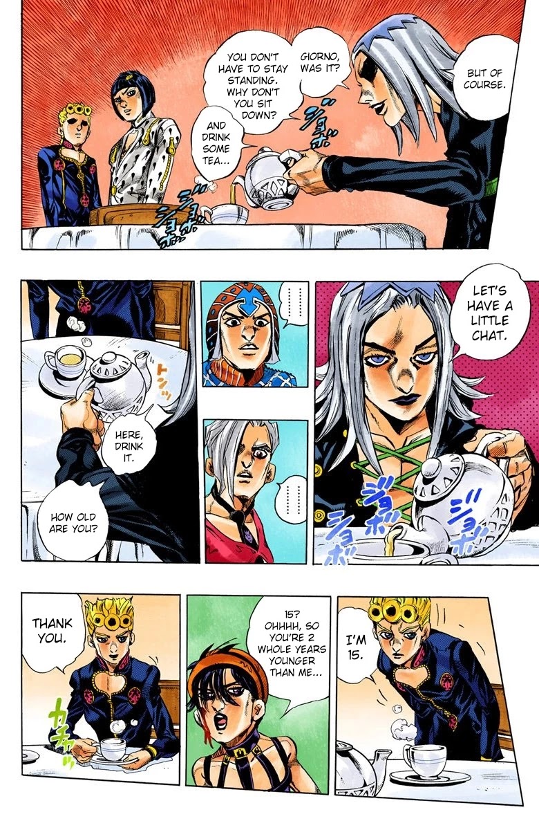 JoJo's Bizarre Adventure Part 5 - Vento Aureo (Official Colored) Chapter 17 page 15 - Chapter 17: 5 Plus 1