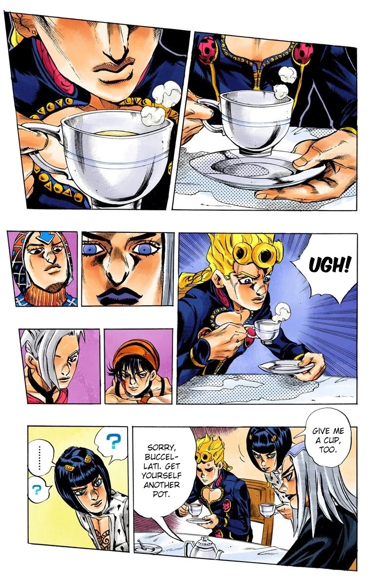 JoJo's Bizarre Adventure Part 5 - Vento Aureo (Official Colored) Chapter 17 page 16 - Chapter 17: 5 Plus 1