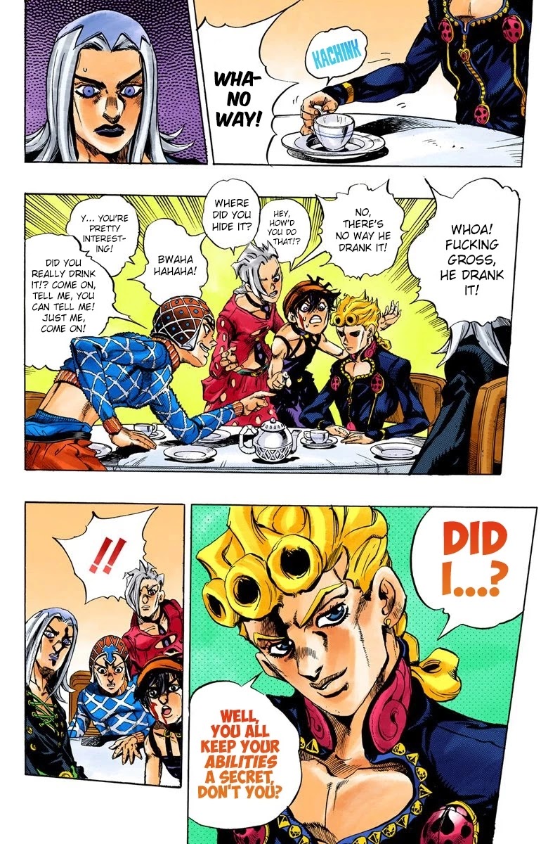 JoJo's Bizarre Adventure Part 5 - Vento Aureo (Official Colored) Chapter 17 page 19 - Chapter 17: 5 Plus 1