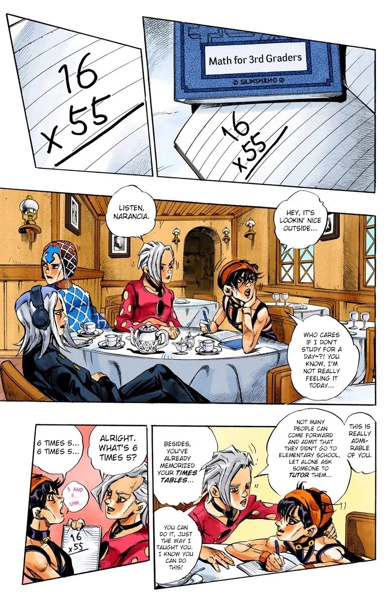 JoJo's Bizarre Adventure Part 5 - Vento Aureo (Official Colored) Chapter 17 page 6 - Chapter 17: 5 Plus 1