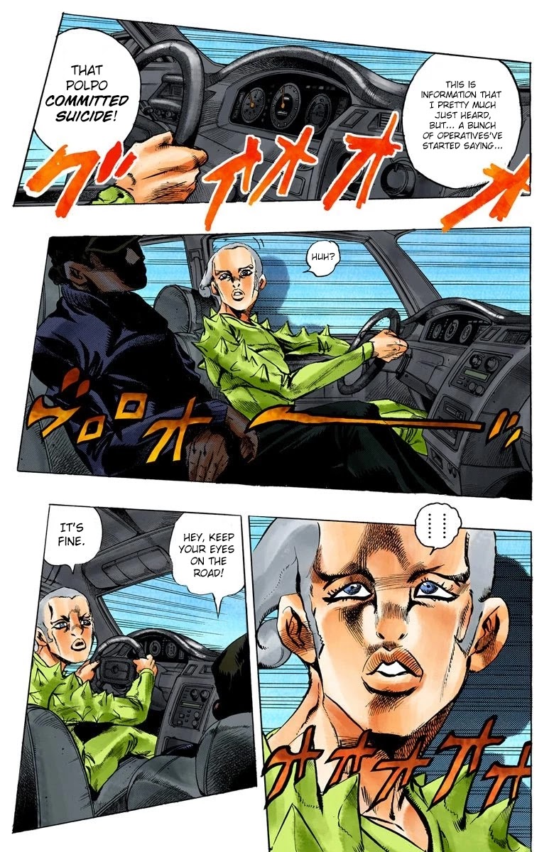 JoJo's Bizarre Adventure Part 5 - Vento Aureo (Official Colored) Chapter 18 page 5 - Chapter 18: Find Polpo's Hidden Treasure!