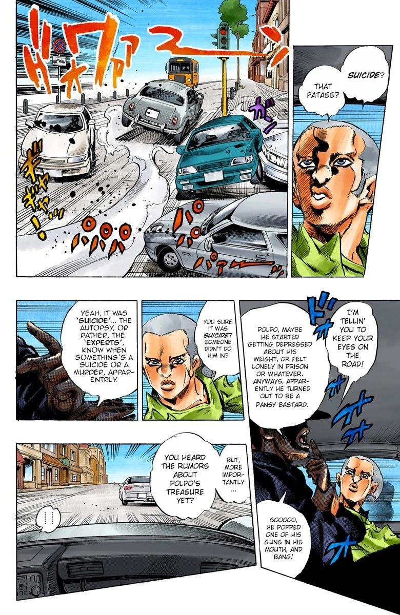 JoJo's Bizarre Adventure Part 5 - Vento Aureo (Official Colored) Chapter 18 page 6 - Chapter 18: Find Polpo's Hidden Treasure!
