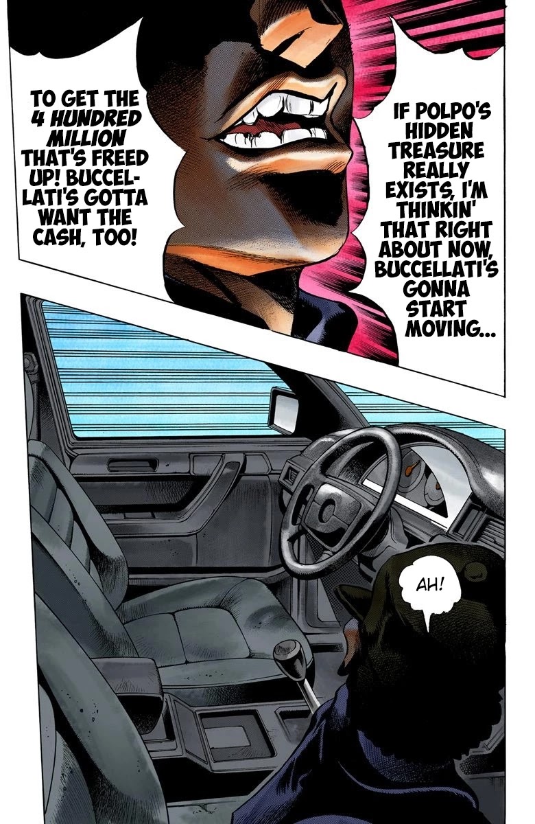 JoJo's Bizarre Adventure Part 5 - Vento Aureo (Official Colored) Chapter 18 page 9 - Chapter 18: Find Polpo's Hidden Treasure!