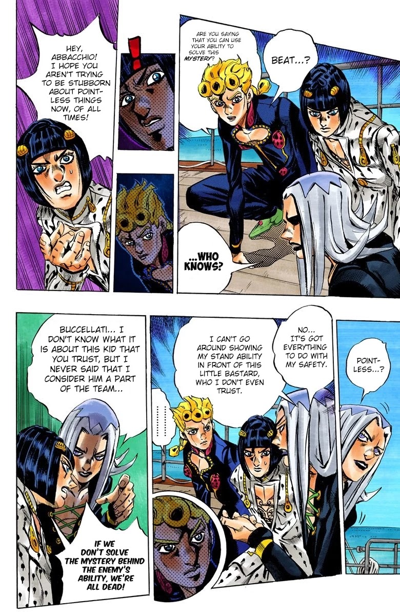 JoJo's Bizarre Adventure Part 5 - Vento Aureo (Official Colored) Chapter 19 page 15 - Chapter 19: The Mystery Behind "Soft Machine" Part 1