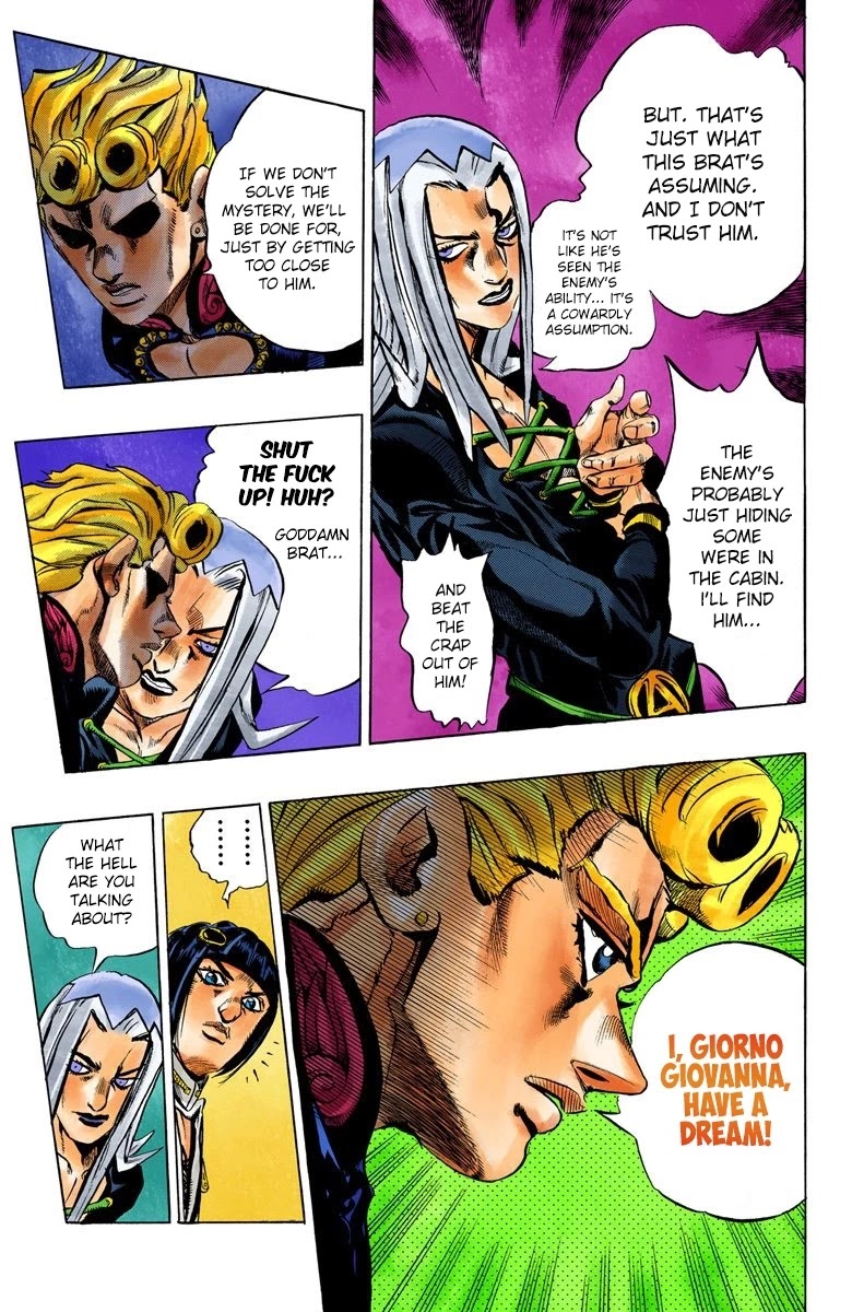 JoJo's Bizarre Adventure Part 5 - Vento Aureo (Official Colored) Chapter 19 page 16 - Chapter 19: The Mystery Behind "Soft Machine" Part 1