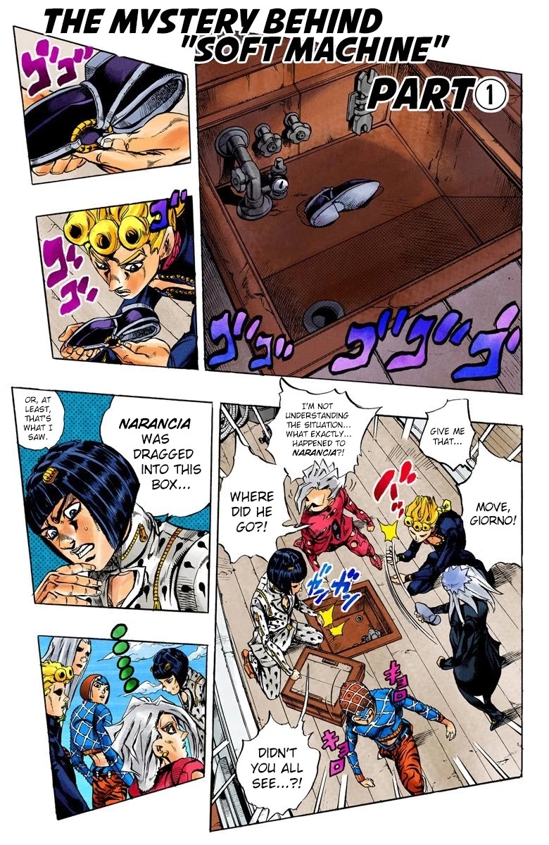 JoJo's Bizarre Adventure Part 5 - Vento Aureo (Official Colored) Chapter 19 page 2 - Chapter 19: The Mystery Behind "Soft Machine" Part 1