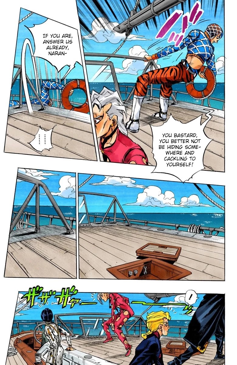 JoJo's Bizarre Adventure Part 5 - Vento Aureo (Official Colored) Chapter 19 page 4 - Chapter 19: The Mystery Behind "Soft Machine" Part 1