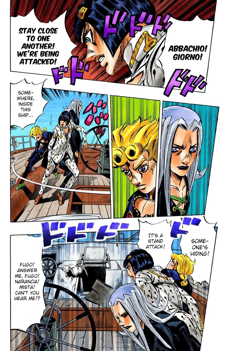 JoJo's Bizarre Adventure Part 5 - Vento Aureo (Official Colored) Chapter 19 page 9 - Chapter 19: The Mystery Behind "Soft Machine" Part 1