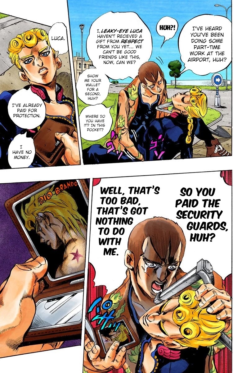 JoJo's Bizarre Adventure Part 5 - Vento Aureo (Official Colored) Chapter 2 page 12 - Chapter 2: Gold Experience Part 2