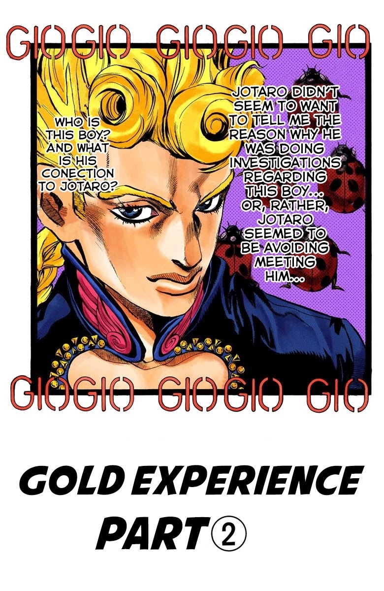 JoJo's Bizarre Adventure Part 5 - Vento Aureo (Official Colored) Chapter 2 page 2 - Chapter 2: Gold Experience Part 2