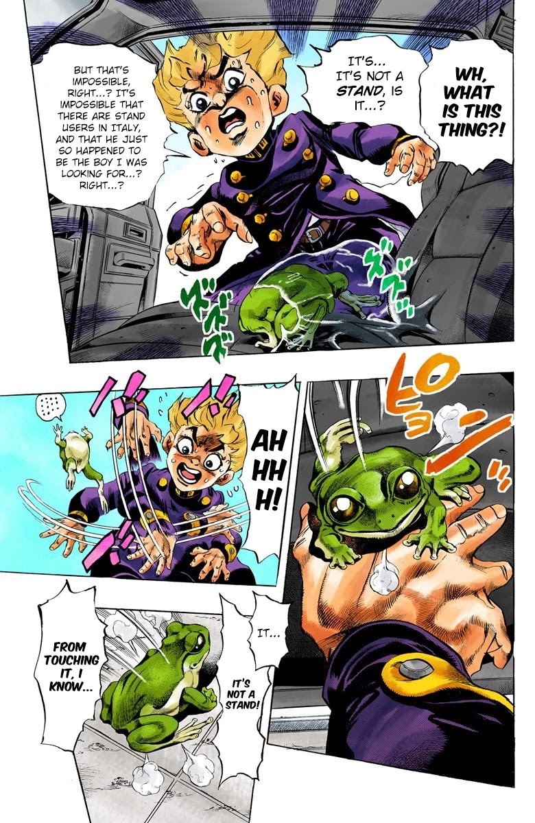 JoJo's Bizarre Adventure Part 5 - Vento Aureo (Official Colored) Chapter 2 page 4 - Chapter 2: Gold Experience Part 2