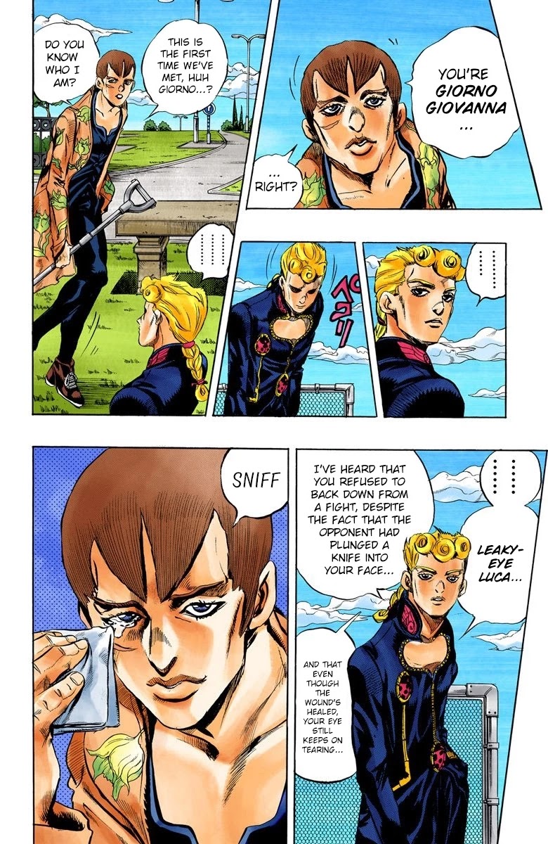 JoJo's Bizarre Adventure Part 5 - Vento Aureo (Official Colored) Chapter 2 page 9 - Chapter 2: Gold Experience Part 2