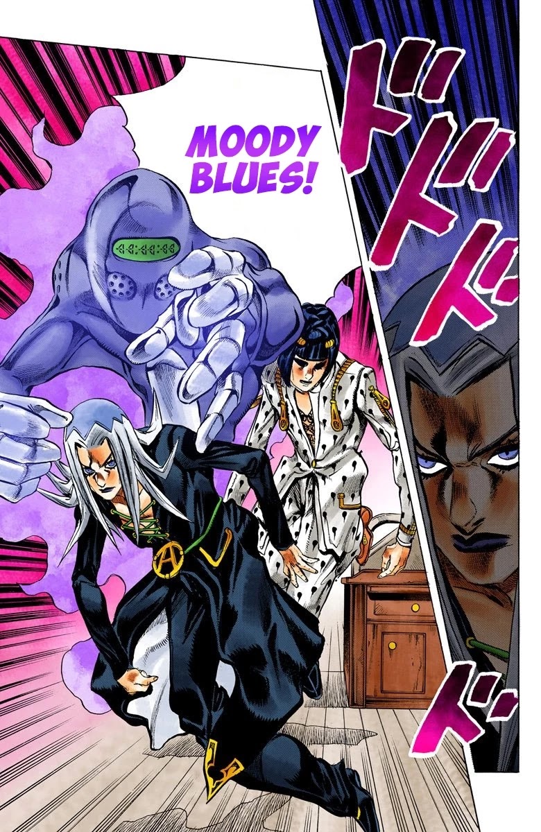 JoJo's Bizarre Adventure Part 5 - Vento Aureo (Official Colored) Chapter 20 page 12 - Chapter 20: The Mystery Behind "Soft Machine" Part 2