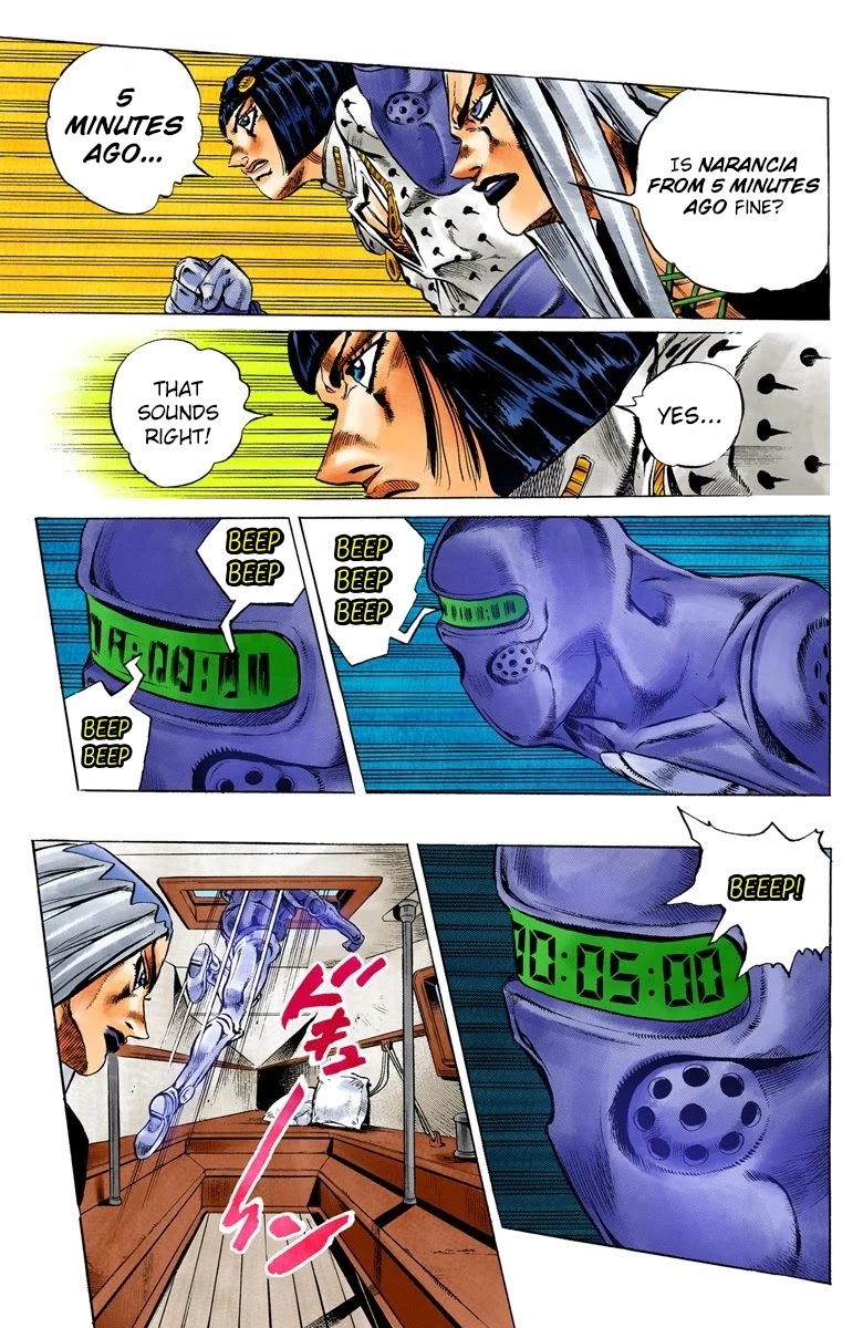 JoJo's Bizarre Adventure Part 5 - Vento Aureo (Official Colored) Chapter 20 page 14 - Chapter 20: The Mystery Behind "Soft Machine" Part 2