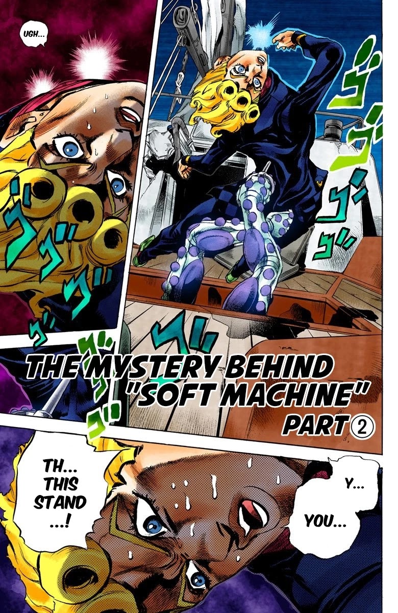 JoJo's Bizarre Adventure Part 5 - Vento Aureo (Official Colored) Chapter 20 page 2 - Chapter 20: The Mystery Behind "Soft Machine" Part 2