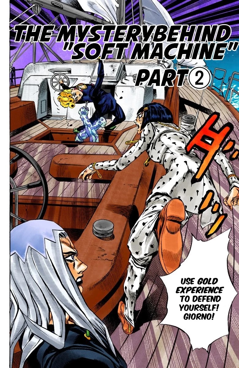 JoJo's Bizarre Adventure Part 5 - Vento Aureo (Official Colored) Chapter 20 page 3 - Chapter 20: The Mystery Behind "Soft Machine" Part 2