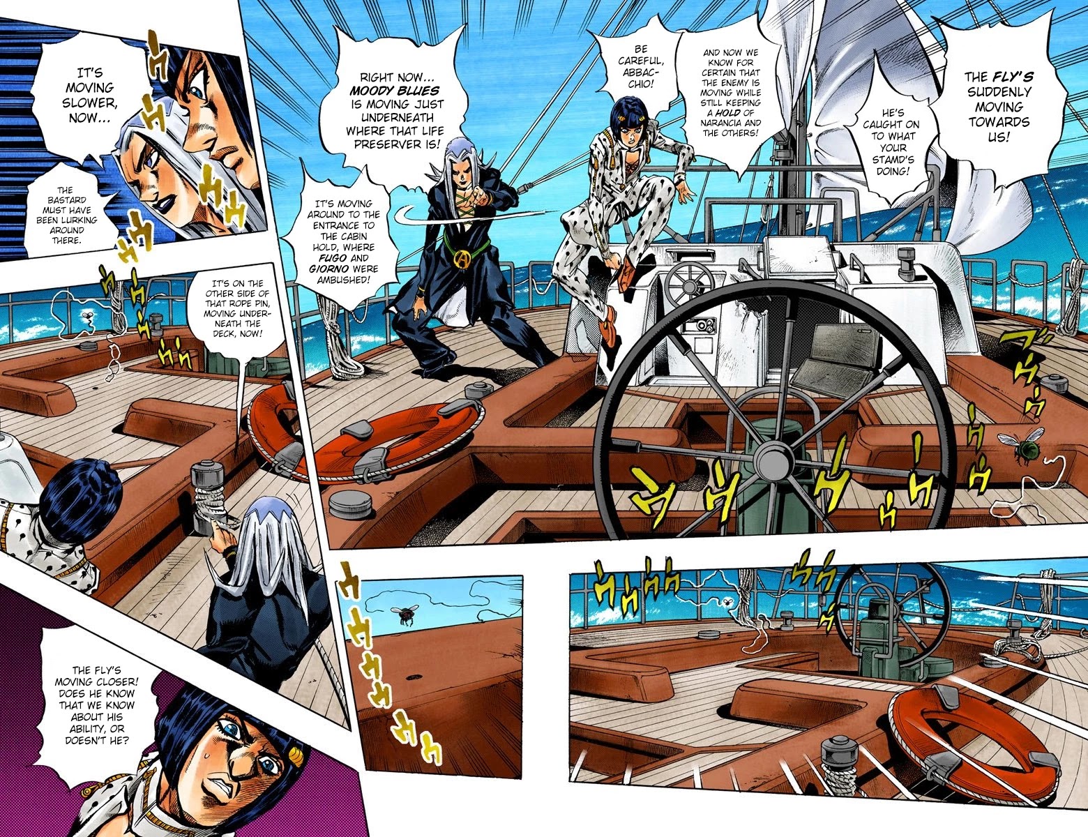 JoJo's Bizarre Adventure Part 5 - Vento Aureo (Official Colored) Chapter 21 page 11 - Chapter 21: Moody Blues Retaliates! Part 1