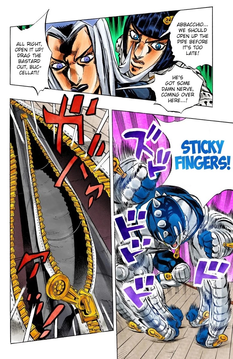 JoJo's Bizarre Adventure Part 5 - Vento Aureo (Official Colored) Chapter 21 page 12 - Chapter 21: Moody Blues Retaliates! Part 1