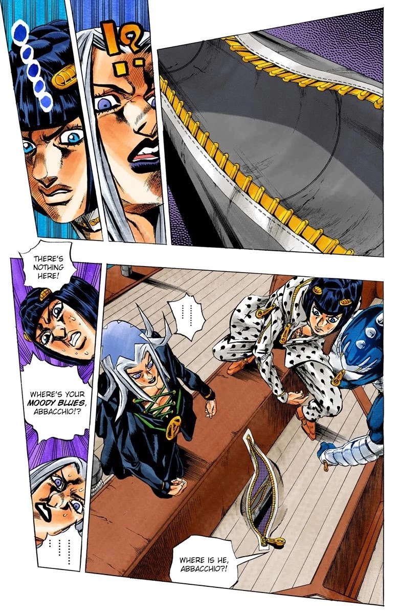 JoJo's Bizarre Adventure Part 5 - Vento Aureo (Official Colored) Chapter 21 page 13 - Chapter 21: Moody Blues Retaliates! Part 1