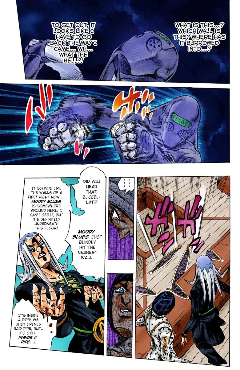 JoJo's Bizarre Adventure Part 5 - Vento Aureo (Official Colored) Chapter 21 page 17 - Chapter 21: Moody Blues Retaliates! Part 1