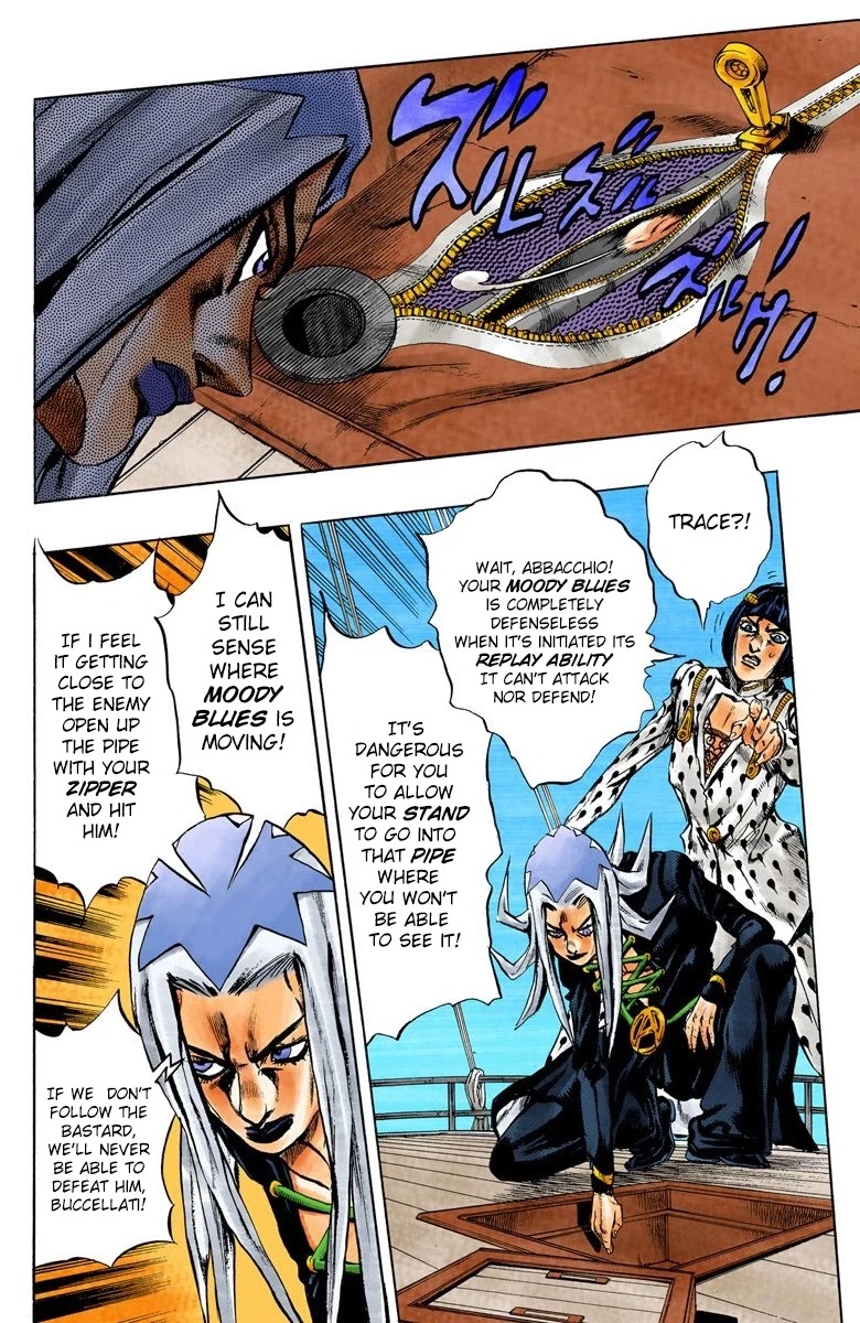 JoJo's Bizarre Adventure Part 5 - Vento Aureo (Official Colored) Chapter 21 page 9 - Chapter 21: Moody Blues Retaliates! Part 1