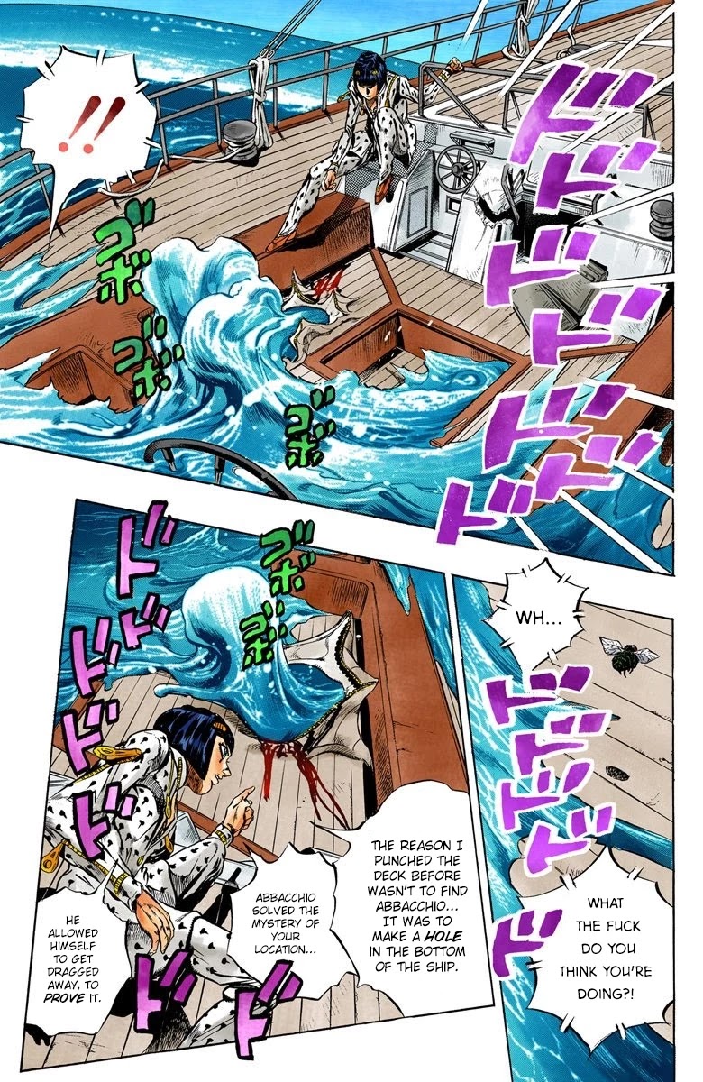 JoJo's Bizarre Adventure Part 5 - Vento Aureo (Official Colored) Chapter 22 page 12 - Chapter 22: Moody Blues Retaliates! Part 2