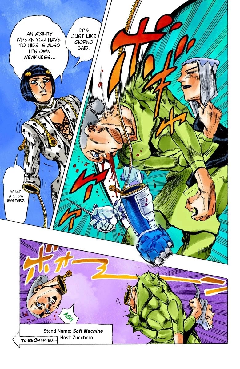 JoJo's Bizarre Adventure Part 5 - Vento Aureo (Official Colored) Chapter 22 page 19 - Chapter 22: Moody Blues Retaliates! Part 2